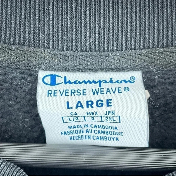 Champion Reverse Weave All over Men's Size Large Long Sleeve Sweat shirt 0100 - Picture 8 of 9